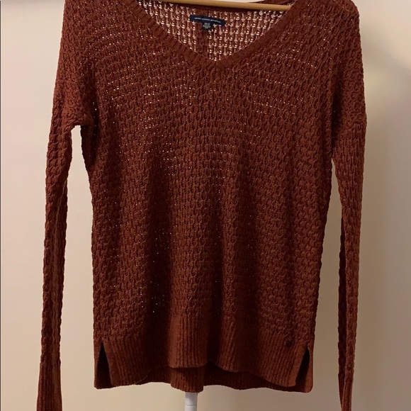 Long sleeve knit v-neck sweater - Picture 1 of 4